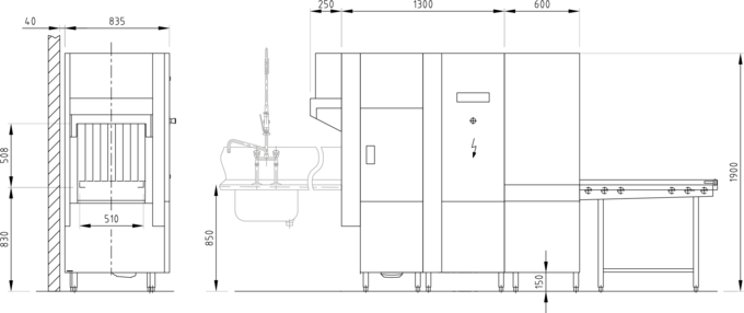 Massblatt mand transport vaatwasser UPster K